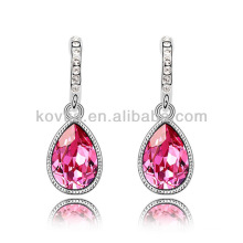 India hottest white gold jewelry bridal ruby wedding earrings